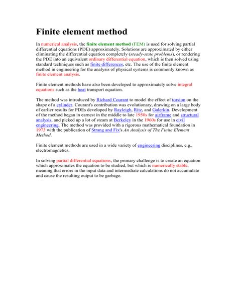 Finite element method