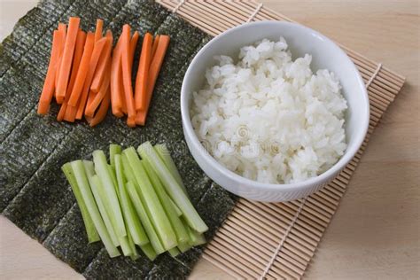 Sushi Ingredients stock photo. Image of horizontal, view - 12498952