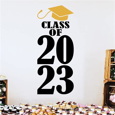 Graduation Cap Class of 2023 your Year School Colors Vinyl - Etsy