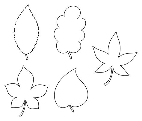 Leaf Cut Out Template Printable