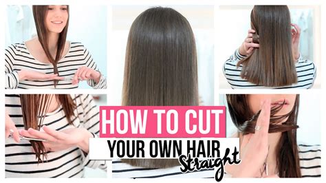 HOW TO CUT YOUR OWN HAIR STRAIGHT - YouTube