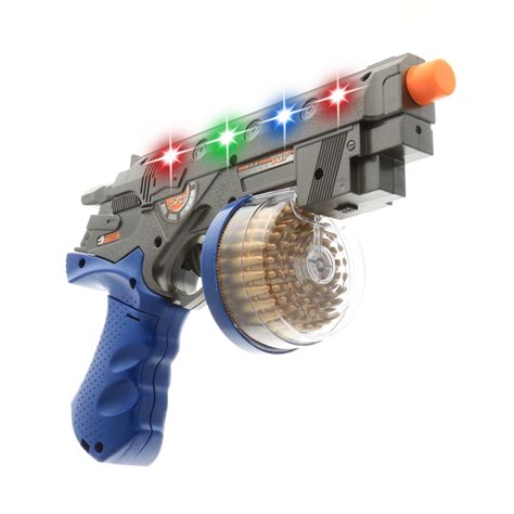 Action Figures Electric Toy Gun With Flashing Light Sound Vibration ...