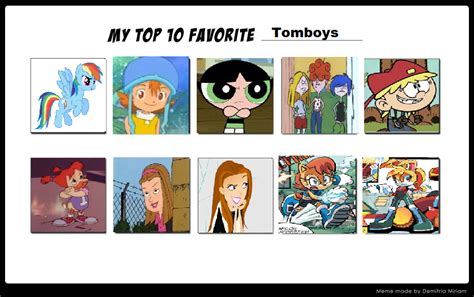 my top 10 favorite tomboys by cartoonstar92 on DeviantArt