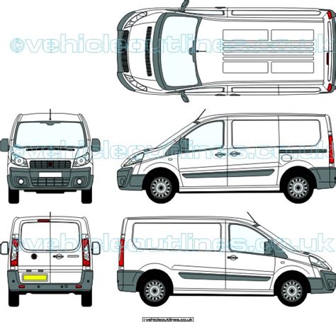 LIGHT COMMERCIAL - FIAT0219 - FIAT - Scudo - 2007-16 - Vehicle Outlines