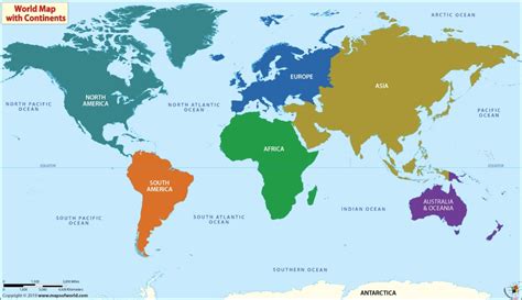 World Map With Only Continents And Oceans - Spring Break 2024 Florida