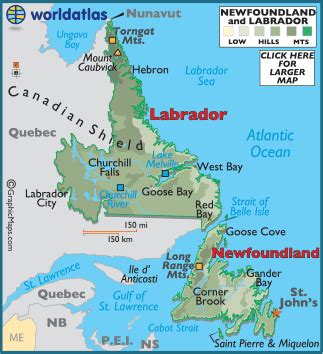 Newfoundland Map / Geography of Newfoundland / Map of Newfoundland ...