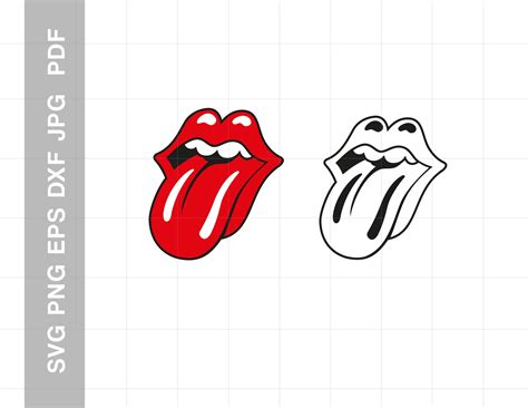 Rolling Stones Logo Brand Clipart SVG JPG PNG File Hot Lips | Etsy