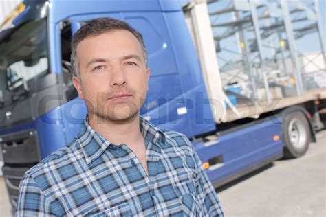 lorry driver posing | Stock image | Colourbox