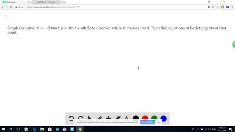 SOLVED:Graph the curve x = -2 cost , y = sint + sin2t to discover where ...