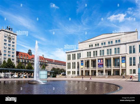 Leipzig Opera House (Oper Leipzig) in Augustusplatz, Leipzig, Saxony ...