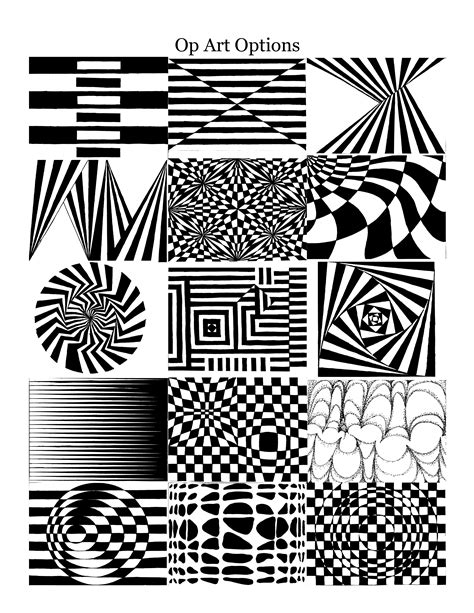 Op Art Patterns Worksheet Koreanfoodartdrawing - Riset