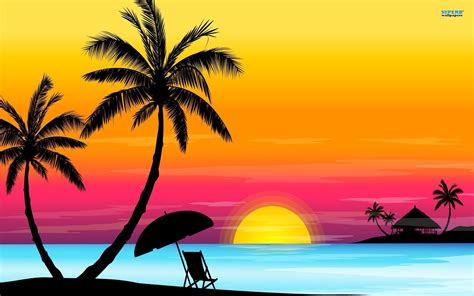 Beach Sunset Drawing | Free download on ClipArtMag