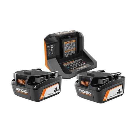 Reviews for RIDGID 18V Lithium-Ion 4.0 Ah Battery (2-Pack) and 18V ...