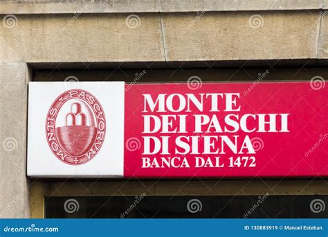 `Monte Dei Paschi Di Siena` Logo on `Monte Dei Paschi Di Siena` Bank ...