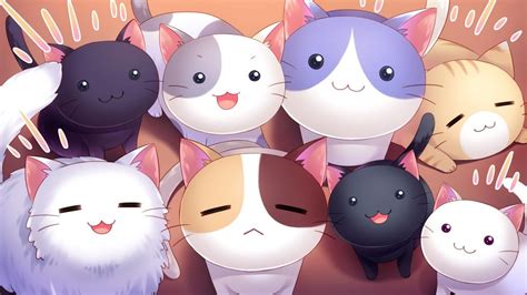 Gatos kawaiis para youtube ｡ﾟ(ﾟ´ω`ﾟ)ﾟ｡ | Cute anime cat, Kawaii ...