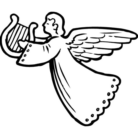 Download High Quality christmas clipart black and white angel ...