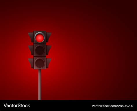 Red traffic light background signal Royalty Free Vector