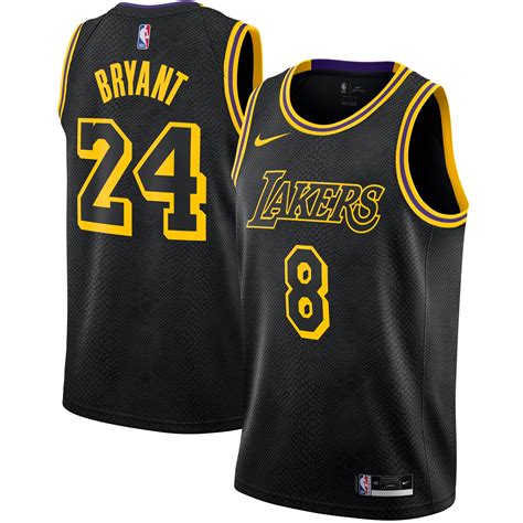 Nike Los Angeles Lakers Kobe Bryant Black Mamba City Edition Swingman ...