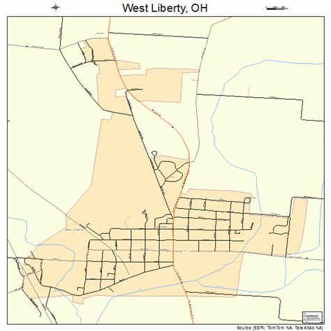 West Liberty Ohio Street Map 3983734