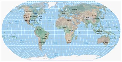 World Robinson Projection Map