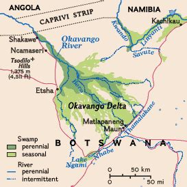 Okavango River Map