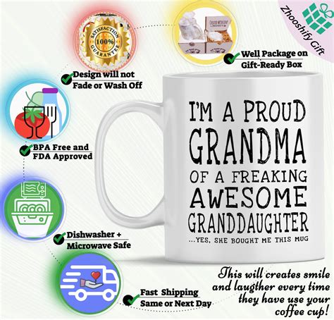 Funny Grandma Gift I'm a Proud Grandma of a Freaking | Etsy