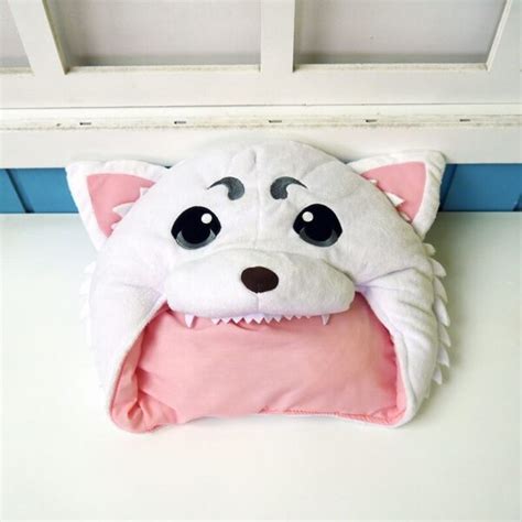 Gintama Sadaharu Hat Plush | Funny Bite Head Soft Anime Cap