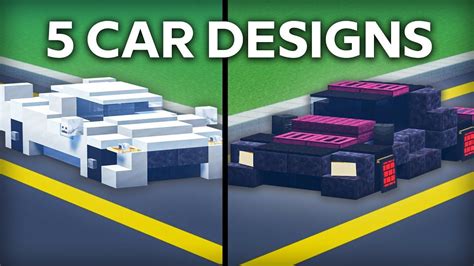 5 Detailed Car Designs in Minecraft