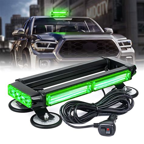 Buy Xprite Green COB LED Strobe Rooftop Flashing Light Bar Double Side ...