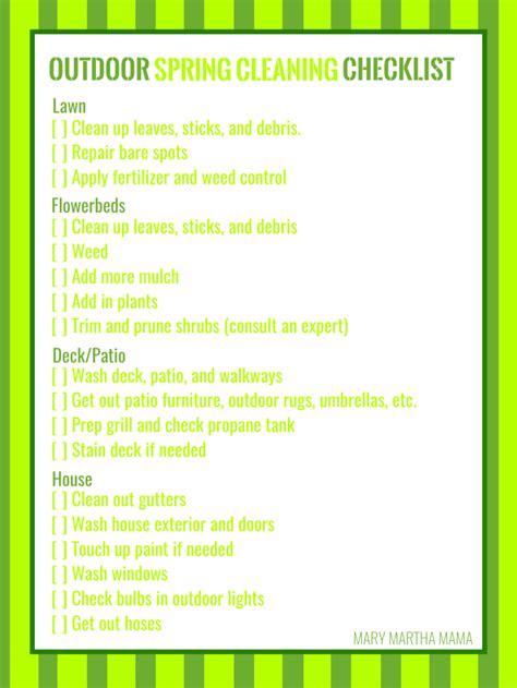 Freebies Archives | Outdoor spring cleaning checklist, Outdoor spring ...