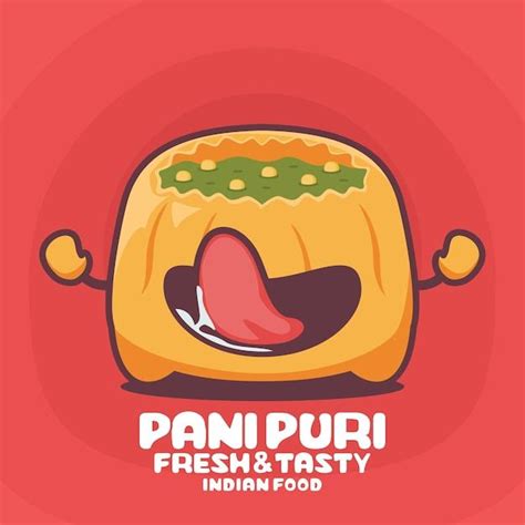 Panipuri Cartoon Vector Illustration