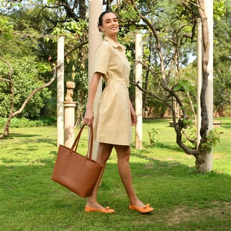 Tote Bag | Casual & Formal Use | Leather | Tan Brown