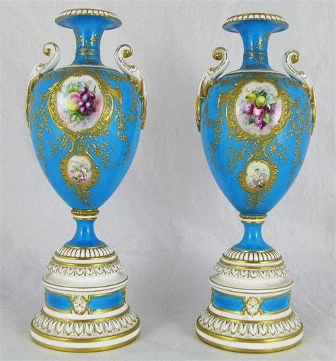 Sold Price: A Pair of Royal Worcester Vases with Sèvres blue - June 1 ...