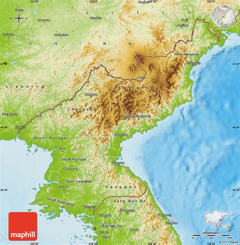 Physical Map Of North Korea 1296 | Hot Sex Picture