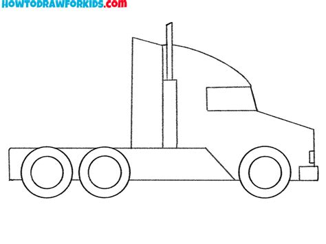 How to Draw a Semi-Truck - Easy Drawing Tutorial For Kids