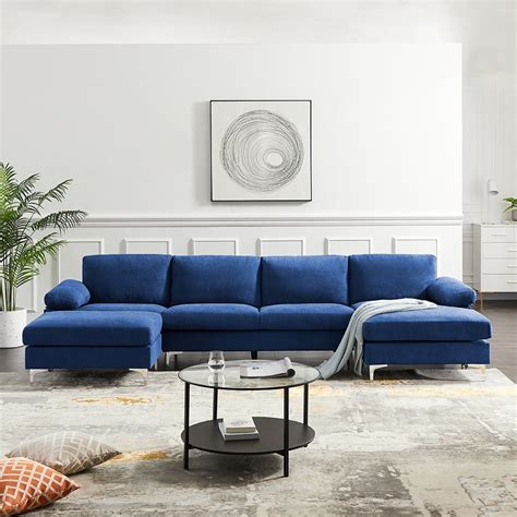 Veryke Modern L-Shaped Convertible Sectional Sofa Beds, Sofa Couch for ...