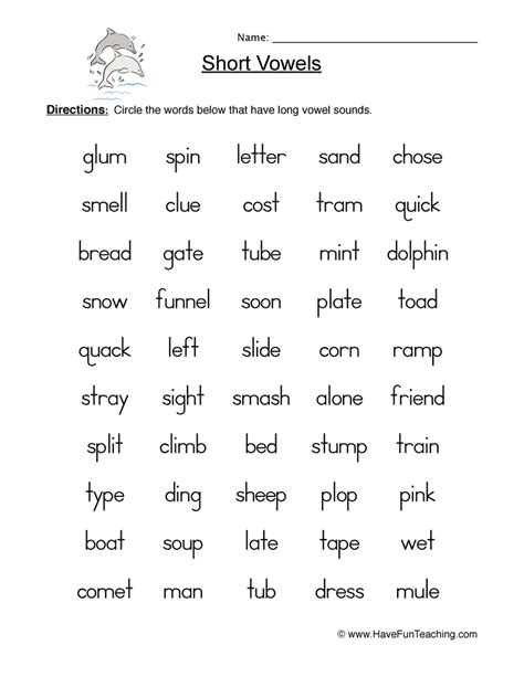 long vs short vowel worksheets - Google Search | Short vowel worksheets ...