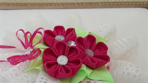 My Kanzashi Flower - YouTube