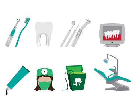 Dental Clinic Element Icon Vectors Vector Art & Graphics | freevector.com