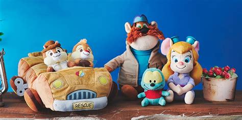 Disney Store Japan 4 Rescue Rangers Plush Set Chip Dale Gadget Zipper ...