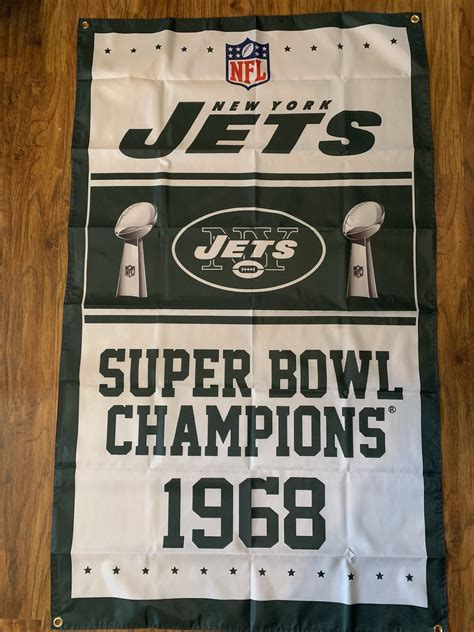 New York Jets Super Bowl Banner Championship Flag - Etsy