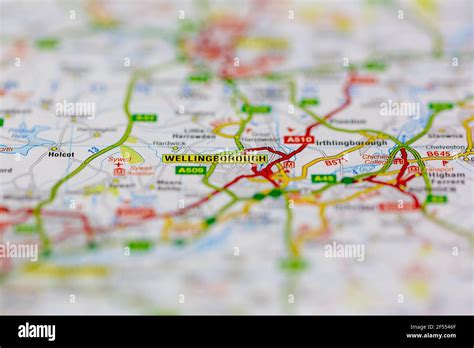 Wellingborough on a map hi-res stock photography and images - Alamy