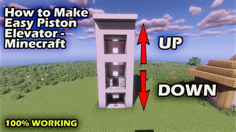 Minecraft - How to Make EASY PISTON ELEVATOR! - YouTube