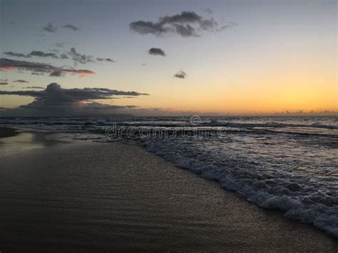 Polihale Beach Sunset on Kauai Island, Hawaii. Stock Image - Image of ...