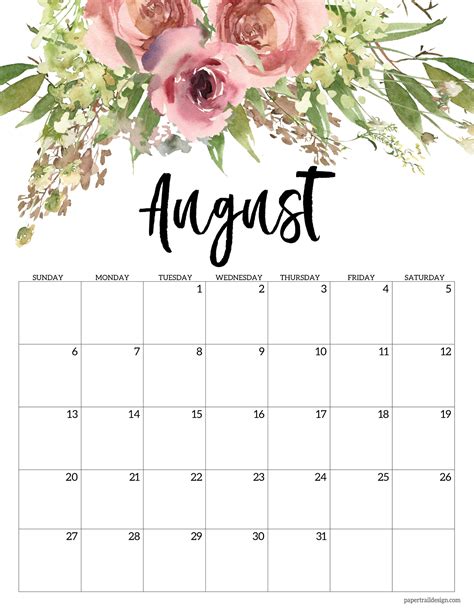 August 2023 Calendar Floral - Get Calendar 2023 Update