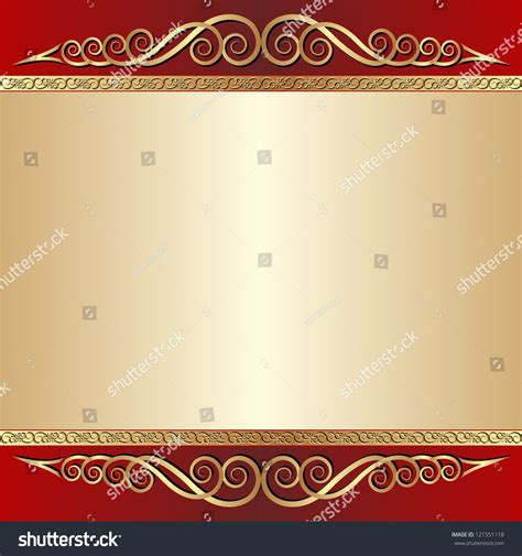 Red Gold Background Ornaments Stock Vector (Royalty Free) 121551118 ...