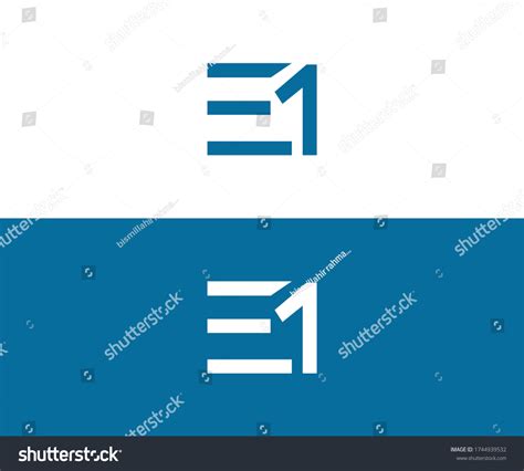 e1 logo design vector format - Royalty Free Stock Vector 1744939532 ...