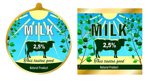 milk label packaging cow silhouette 2402116 Vector Art at Vecteezy