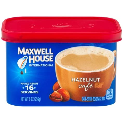 Maxwell House International Hazelnut Cafe, 9oz Tub : Target