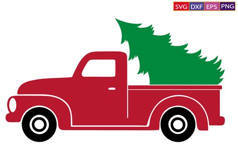 Christmas Truck Svg Graphic by Dev Teching · Creative Fabrica